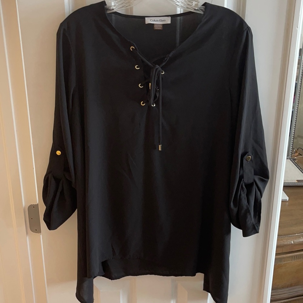 Calvin Klein Black mid sleeve